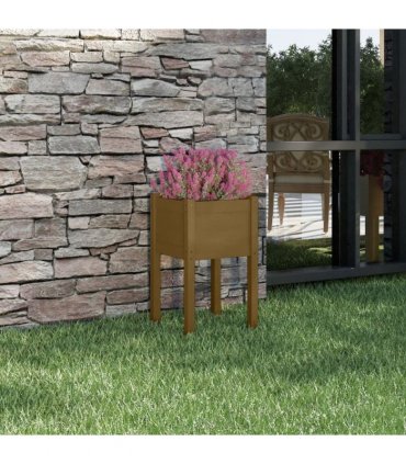 vidaXL Garden Planter Honey Brown 40x40x70 cm Solid Pinewood