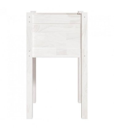vidaXL Garden Planter White 40x40x70 cm Solid Pinewood