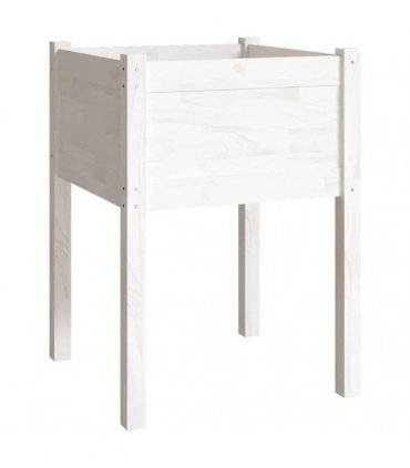 vidaXL Garden Planter White 50x50x70 cm Solid Pinewood