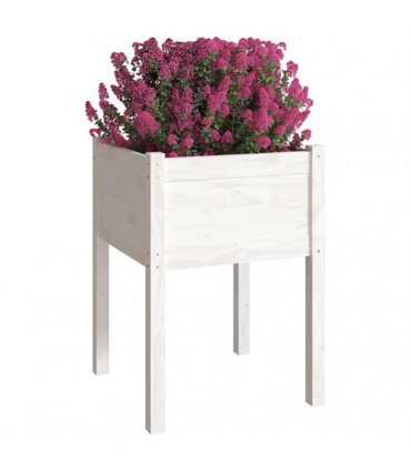 vidaXL Garden Planter White 50x50x70 cm Solid Pinewood