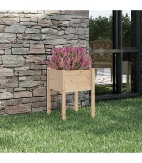 vidaXL Garden Planter 50x50x70 cm Solid Pinewood — Colour: natural