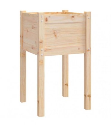 vidaXL Garden Planter 50x50x70 cm Solid Pinewood — Colour: natural