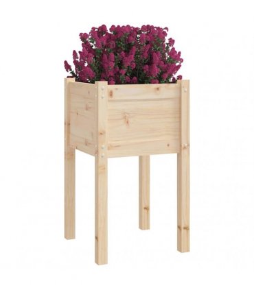 vidaXL Garden Planter 50x50x70 cm Solid Pinewood — Colour: natural