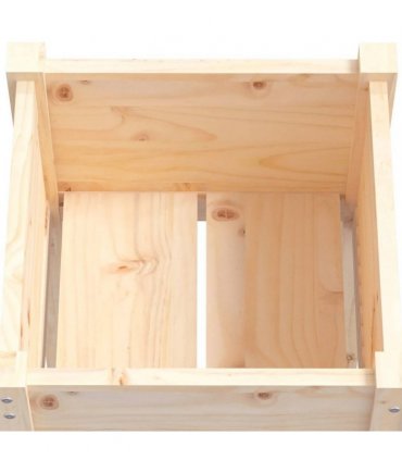 vidaXL Garden Planter 50x50x70 cm Solid Pinewood — Colour: natural