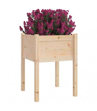 vidaXL Garden Planters 2 pcs 50x50x70 cm Solid Pinewood — Colour: natural