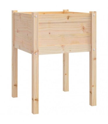 vidaXL Garden Planters 2 pcs 50x50x70 cm Solid Pinewood — Colour: natural