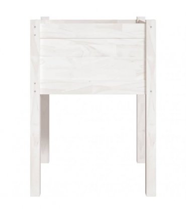 vidaXL Garden Planters 2 pcs White 50x50x70 cm Solid Pinewood