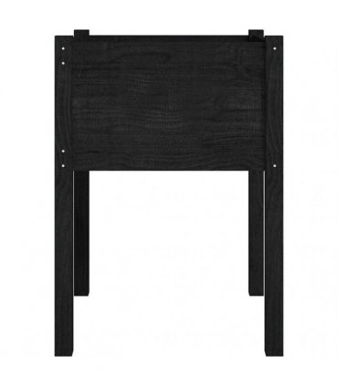 vidaXL Garden Planters 2 pcs Black 50x50x70 cm Solid Pinewood