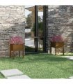 vidaXL Garden Planters 2 pcs Honey Brown 50x50x70 cm Solid Pinewood