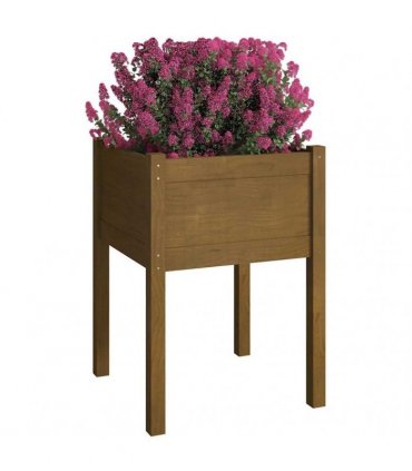 vidaXL Garden Planters 2 pcs Honey Brown 50x50x70 cm Solid Pinewood