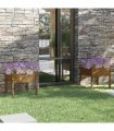 vidaXL Garden Planters 2 pcs Honey Brown 70x70x70 cm Solid Pinewood