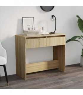 vidaXL Console Table Sonoma Oak 89x41x76.5 cm Steel