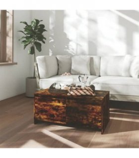 vidaXL Coffee Table Smoked Oak 90x50x41.5 cm Engineered Wood