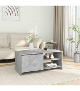 vidaXL Coffee Table Concrete Grey 102x50x45 cm Engineered Wood