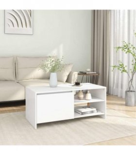 vidaXL Coffee Table White 102x50x45 cm Engineered Wood