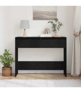 vidaXL Console Table Black Oak 100 x 35 x 76.5 cm Engineered Wood