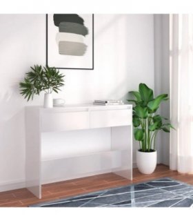 vidaXL Console Table White 100x35x76.5 cm Engineered Wood