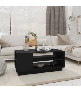 vidaXL Coffee Table | Black | Engineered Wood | Medium | Modern | Coffee Table — V0672028674