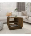 vidaXL Coffee Table Smoked Oak 55x55x43 cm Engineered Wood