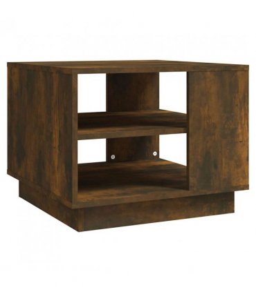 vidaXL Coffee Table Smoked Oak 55x55x43 cm Engineered Wood