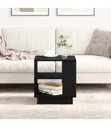 vidaXL Coffee Table Black Oak 40 x 40 x 43 cm Engineered Wood