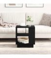 vidaXL Coffee Table Black Oak 40 x 40 x 43 cm Engineered Wood