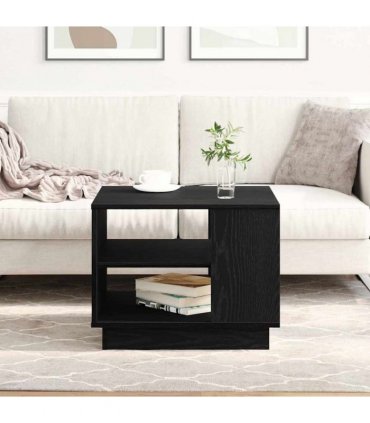 vidaXL Coffee Table Black Oak 55 x 55 x 42 cm Engineered Wood