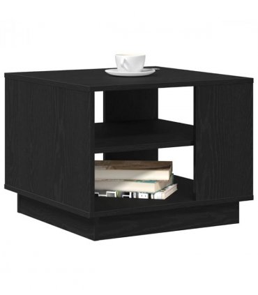 vidaXL Coffee Table Black Oak 55 x 55 x 42 cm Engineered Wood