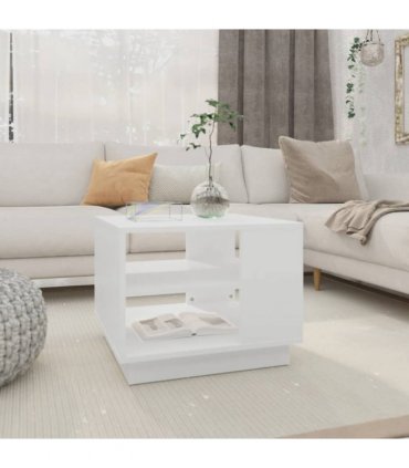 vidaXL Coffee Table White 55x55x43 cm Engineered Wood