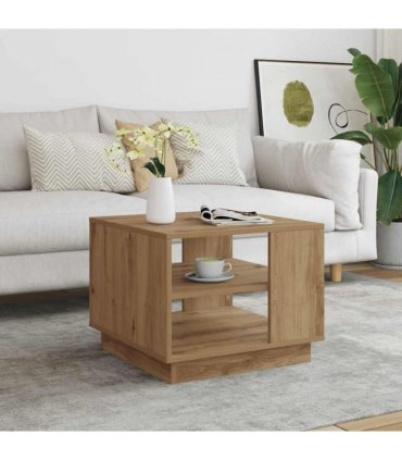 vidaXL Coffee Table Artisan Oak 55x55x42 cm Engineered Wood