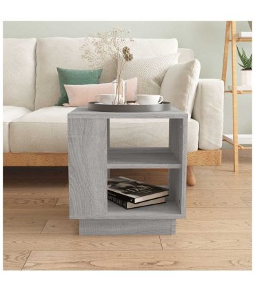 vidaXL Coffee Table Grey Sonoma 40x40x43 cm Engineered Wood