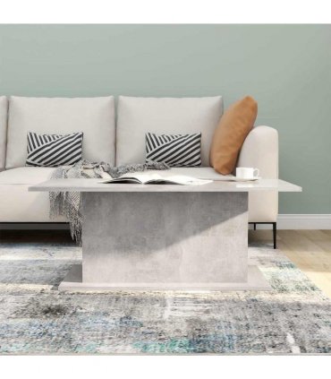 vidaXL Coffee Table Concrete Grey 102x55.5x40 cm Engineered Wood