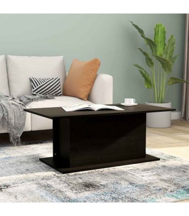 vidaXL Coffee Table | Black | Engineered wood | 102x55.5x40 cm | Durable