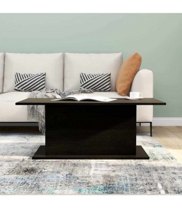 vidaXL Coffee Table | Black | Engineered wood | 102x55.5x40 cm | Durable