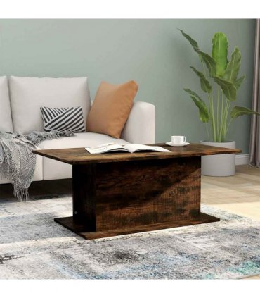 vidaXL Coffee Table Smoked Oak 102x55.5x40 cm Engineered Wood