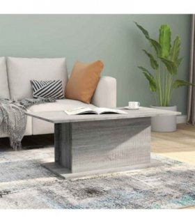 vidaXL Coffee Table Grey Sonoma 102x55.5x40 cm Engineered Wood