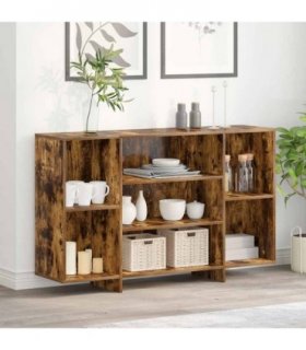 vidaXL Sideboard Smoked Oak 120x30x75 cm Engineered Wood