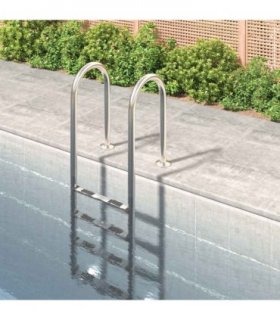 vidaXL Pool Ladder 54x38x184.5 cm 304 Stainless Steel — Size: 54 x 38 x 184.5 cm, Model: for concrete surface