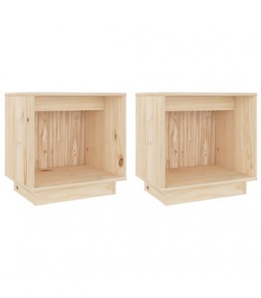 vidaXL Bedside Cabinets 2 pcs 40x30x40 cm Solid Wood Pine — Colour: brown