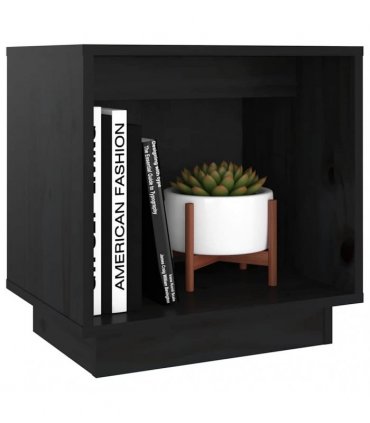 vidaXL Bedside Cabinets 2 pcs Black 40x30x40 cm Solid Wood Pine