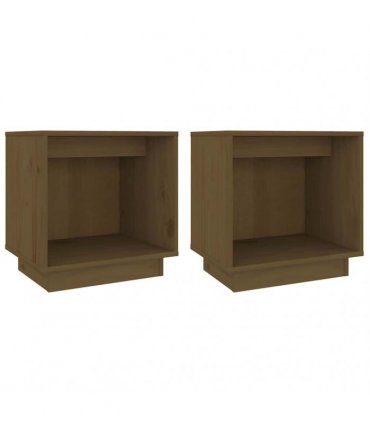 vidaXL Bedside Cabinets 2 pcs Honey Brown 40x30x40 cm Solid Wood Pine