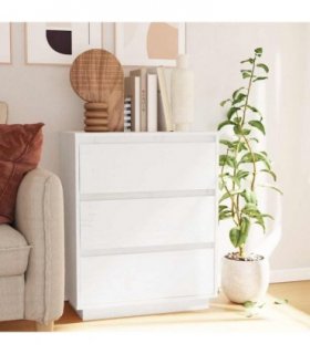 vidaXL Sideboard White 60x34x75 cm Solid Wood Pine — V0672028786