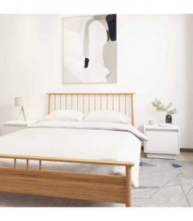 vidaXL Bedside Cabinets 2 pcs White 35x34x32 cm Solid Wood Pine