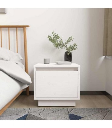 vidaXL Bedside Cabinets 2 pcs White 35x34x32 cm Solid Wood Pine