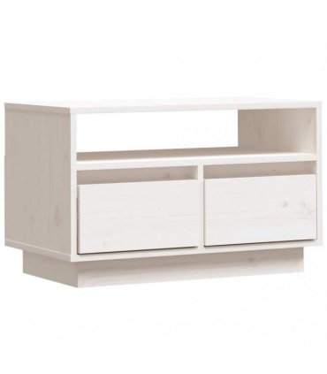 vidaXL TV Cabinet White 60x35x37 cm Solid Wood Pine