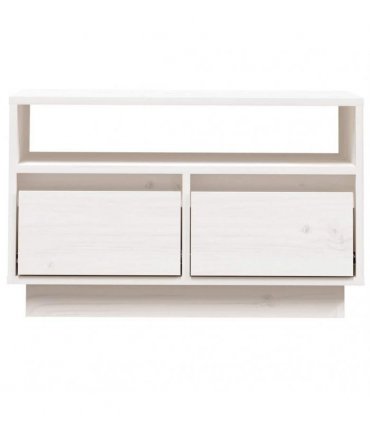 vidaXL TV Cabinet White 60x35x37 cm Solid Wood Pine