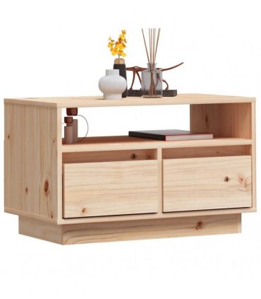 vidaXL TV Cabinet 60x35x37 cm Solid Wood Pine — Colour: brown