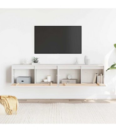 vidaXL Wall Cabinets 2 pcs White 80x30x35 cm Solid Wood Pine