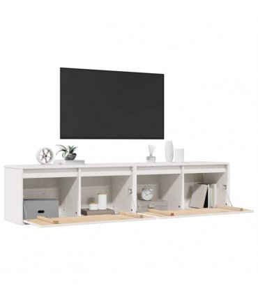 vidaXL Wall Cabinets 2 pcs White 80x30x35 cm Solid Wood Pine