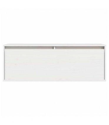 vidaXL Wall Cabinet White 100x30x35 cm Solid Wood Pine